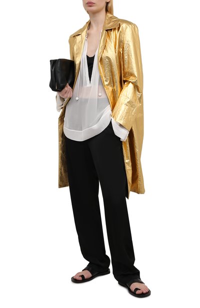 Льняное пальто DRIES VAN NOTEN золотого цвета по цене 150500 руб., арт. 211-10234-2327, фото 2 Льняное пальто DRIES VAN NOTEN, арт. 211-10234-2327, фото 2