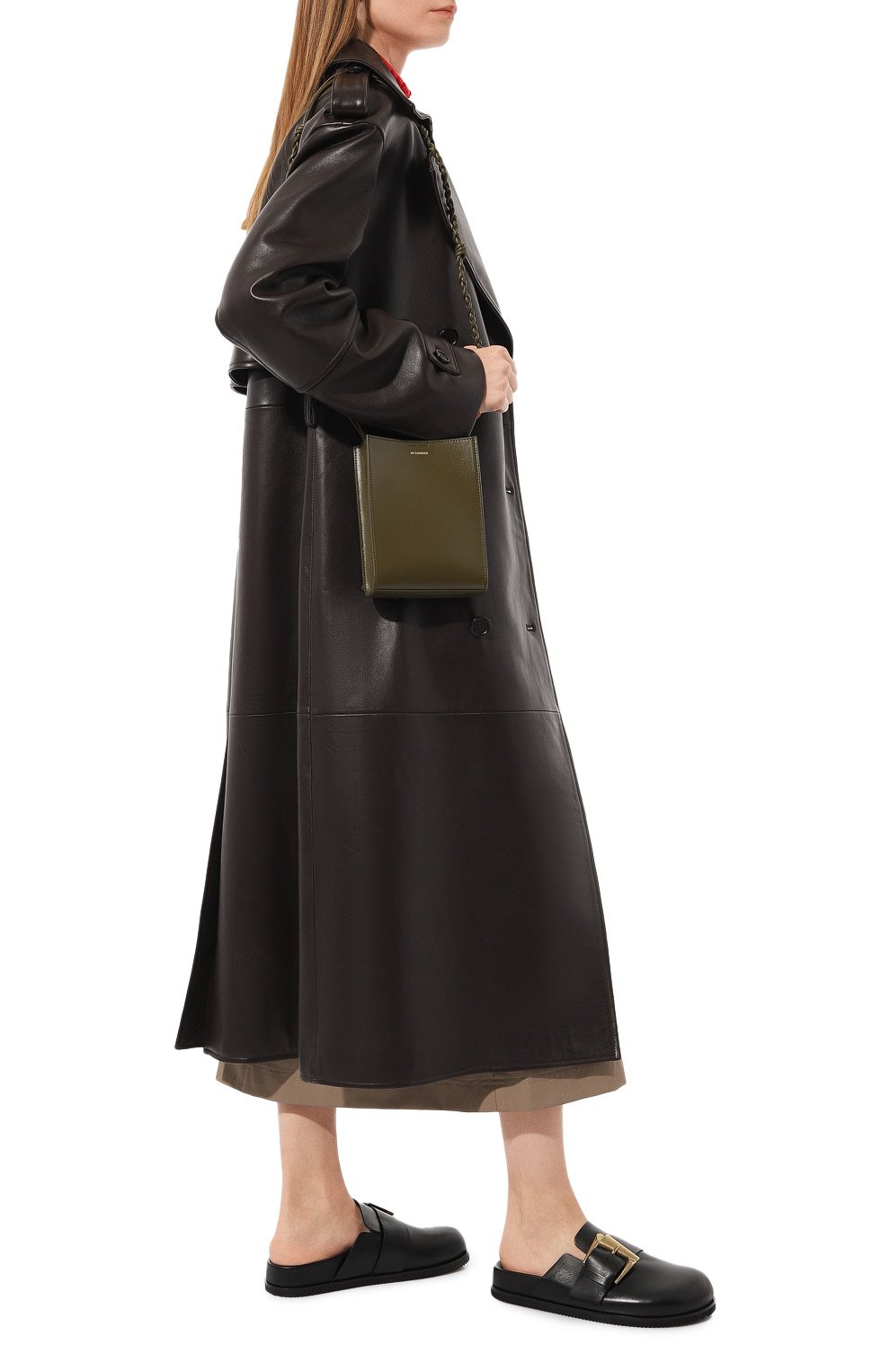 Сумка tangle JIL SANDER хаки цвета по цене 89950 руб., арт. J07WG0001-P4841, фото 7 Сумка tangle JIL SANDER, арт. J07WG0001-P4841, фото 7