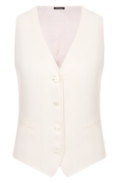 Женский жилет из вискозы KITON белого цвета, арт. D47456K0919B01 | Фото 1 (Длина (верхняя одежда): Короткие; Материал внешний: Вискоза; Женское Кросс-КТ: Жилет-одежда; Стили: Кэжуэл; Кросс-КТ: костюм; Автоматизация ТО: Проставлено; Автоматизация состава: Проставлено)