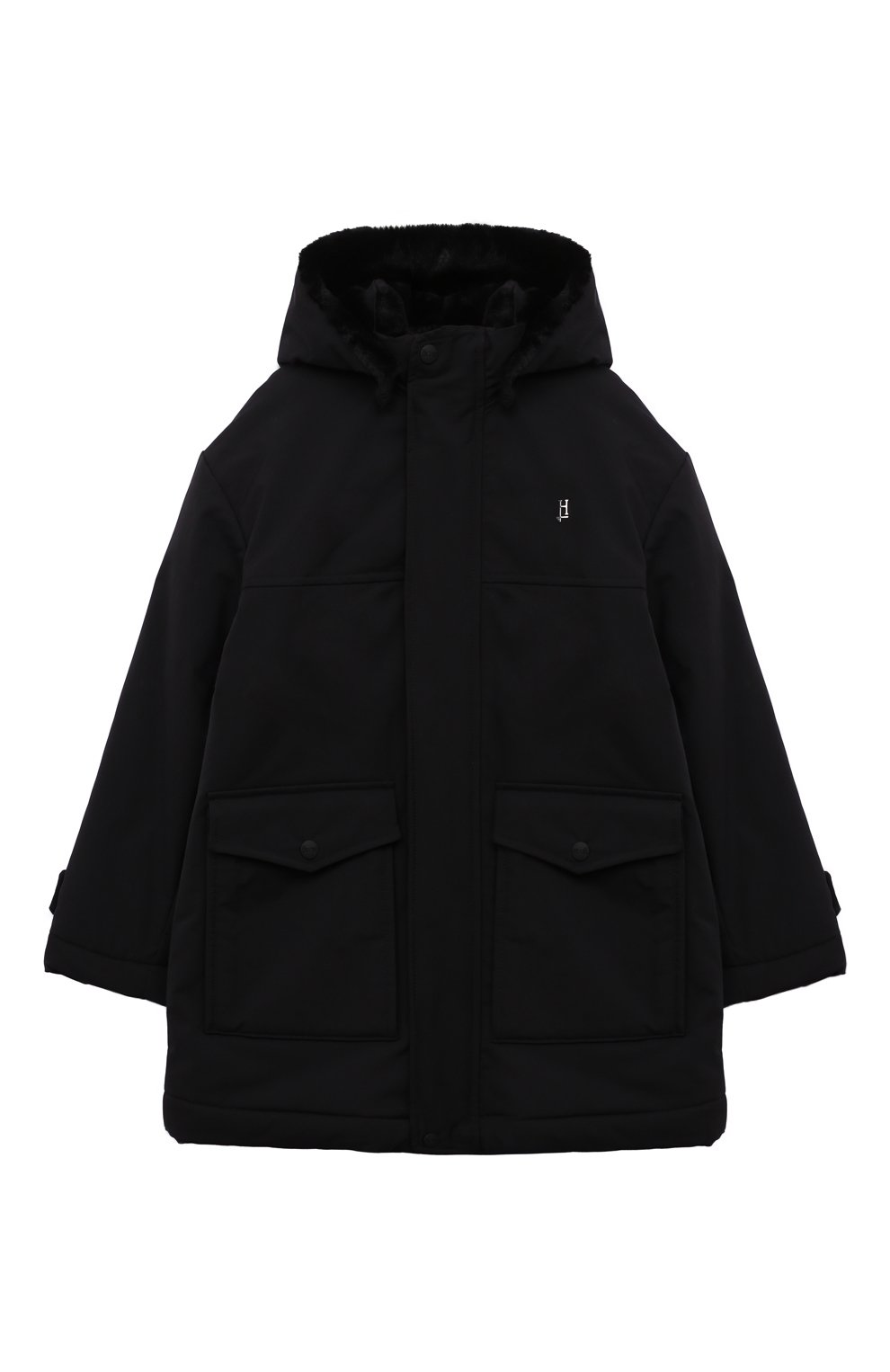 Утепленная парка HERNO черного цвета по цене 52750 руб., арт. GC000005X/12343Z/4A-8A, фото 1 Утепленная парка HERNO, арт. GC000005X/12343Z/4A-8A, фото 1