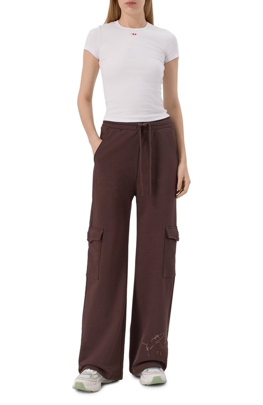 Хлопковые брюки-карго Comme des Fuckdown CFABW01398 Коричневый  CFABW01398 Фото 2