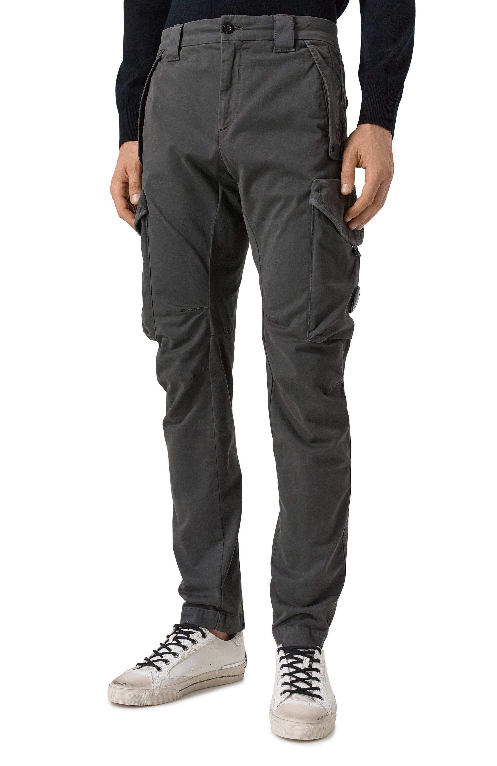 Хлопковые брюки-карго C.P. COMPANY темно-серого цвета по цене 28200 руб., арт. 19CMPA730A005529G, фото 3 Хлопковые брюки-карго C.P. COMPANY, арт. 19CMPA730A005529G, фото 3