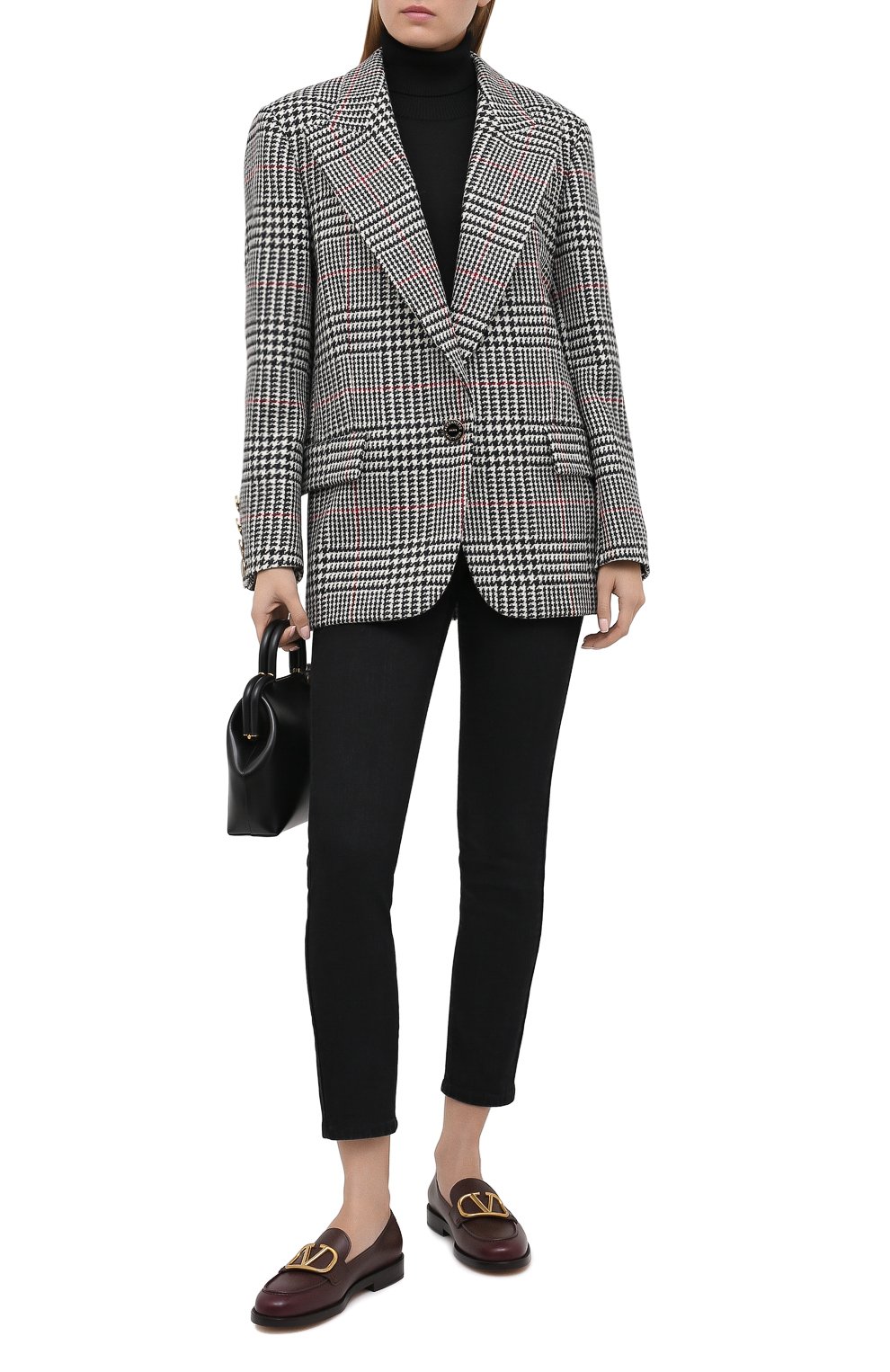 Кожаные лоферы vlogo VALENTINO бордового цвета по цене 65600 руб., арт. UW2S0AD8/DSH, фото 2 Кожаные лоферы vlogo VALENTINO, арт. UW2S0AD8/DSH, фото 2