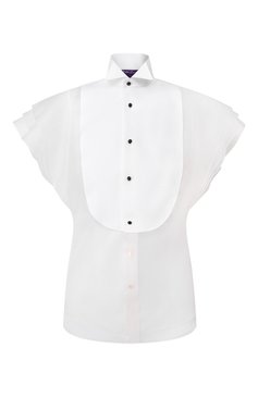 Женская шелковая блузка RALPH LAUREN белого цвета, арт. 290809624 | Фото 1 (Материал внешний: Шелк; Длина (для топов): Стандартные; Рукава: Короткие; Материал подклада: Шелк; Принт: Без принта; Женское Кросс-КТ: Блуза-одежда; Стили: Кэжуэл; Материал сплава: Проставлено; Драгоценные камни: Проставлено)