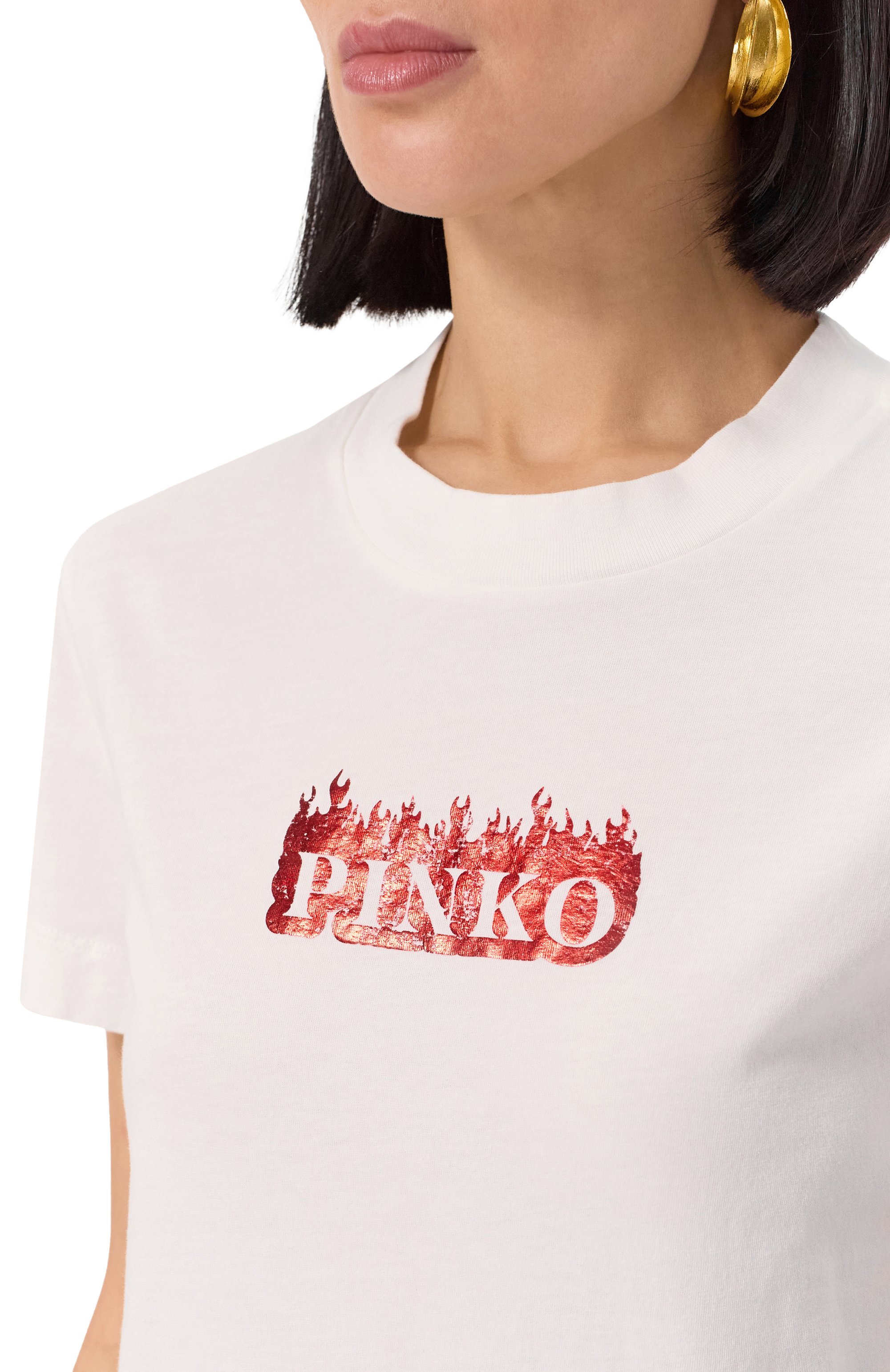 Хлопковая футболка PINKO, арт. 105050/A2D6, фото 5