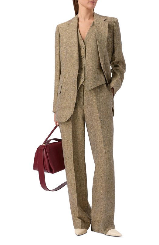 Льняной жилет Officine Generale S26WTLG406 Бежевый  S26WTLG406 Фото 2