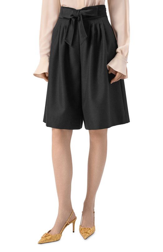 Шерстяные шорты Valentino 8B3RD0N2/2TS Чёрный  8B3RD0N2/2TS Фото 3