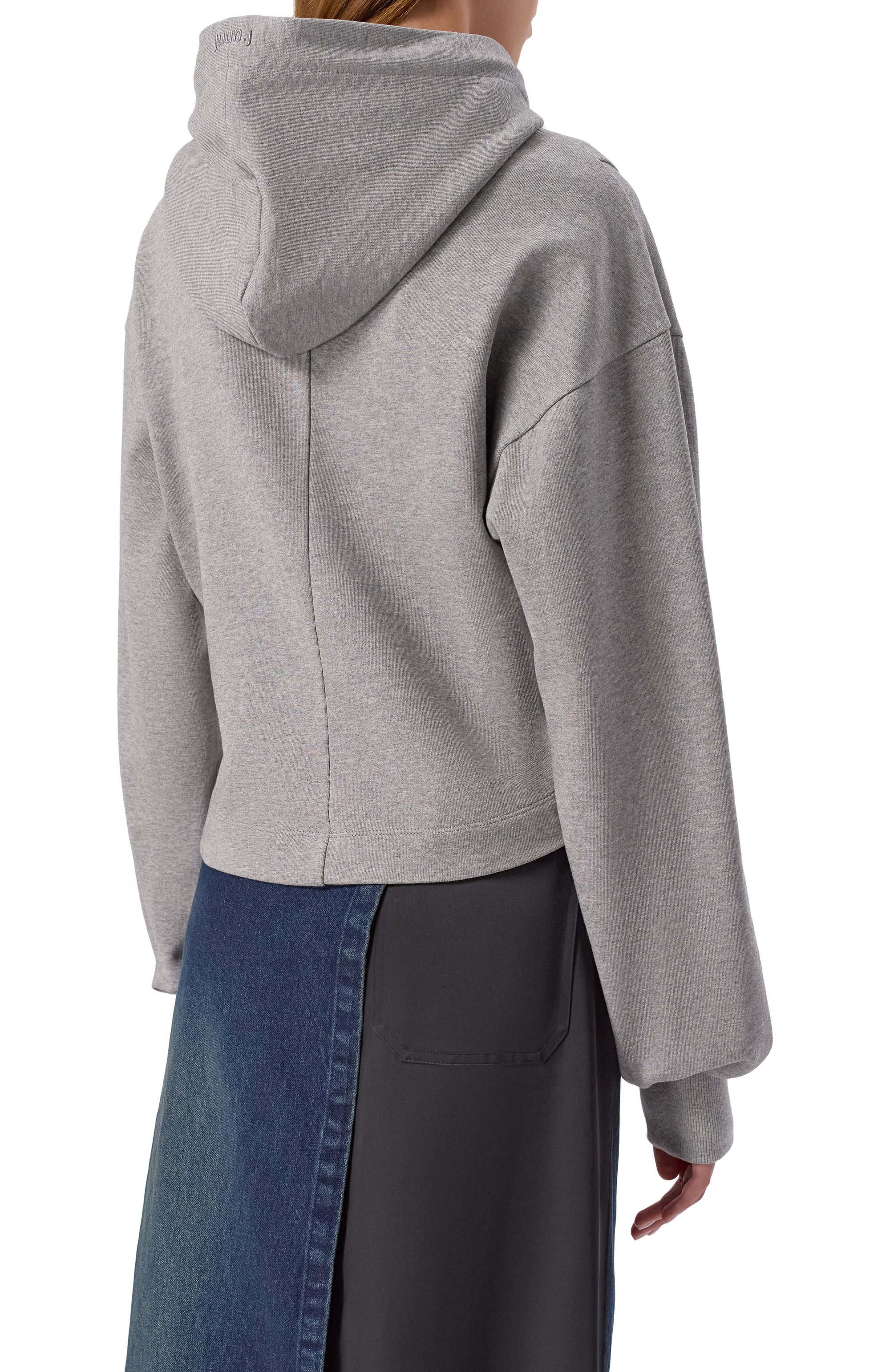 Хлопковое худи JUUN.J серого цвета по цене 47100 руб., арт. JW5241W063, фото 4 Хлопковое худи JUUN.J, арт. JW5241W063, фото 4