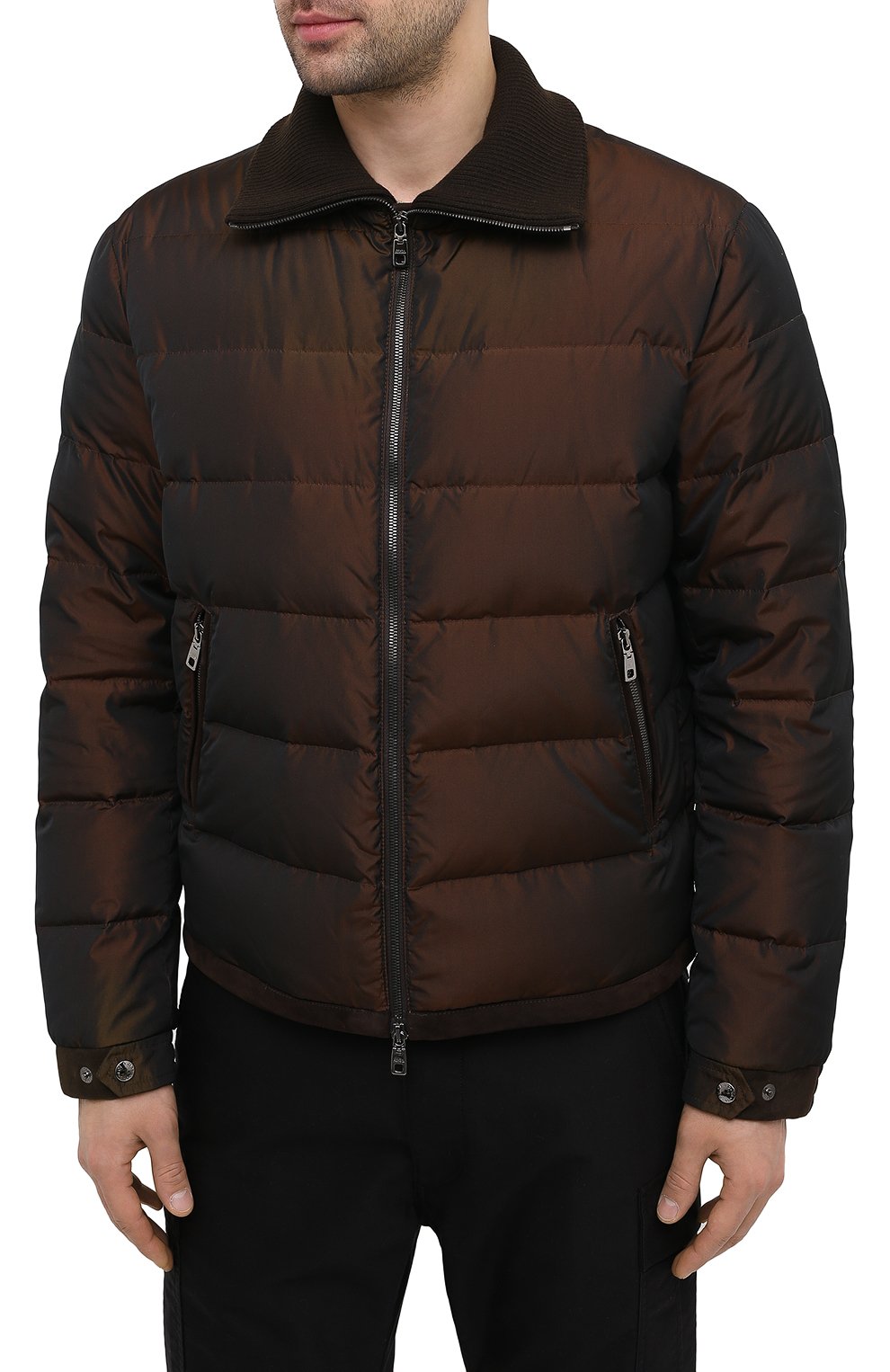 Пуховая куртка DOLCE & GABBANA коричневого цвета по цене 231000 руб., арт. G9TU2T/HUMJD, фото 3 Пуховая куртка DOLCE & GABBANA, арт. G9TU2T/HUMJD, фото 3