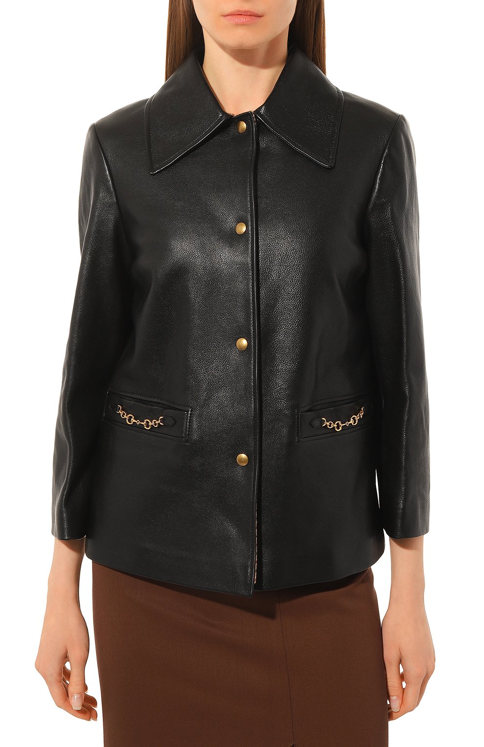 Кожаный жакет GUCCI, арт. 644932 XNADG, фото 3