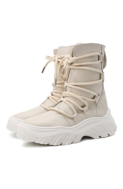 Кожаные ботинки trekking INUIKII белого цвета по цене 47550 руб., арт. 70107-110, фото 1 Кожаные ботинки trekking INUIKII, арт. 70107-110, фото 1