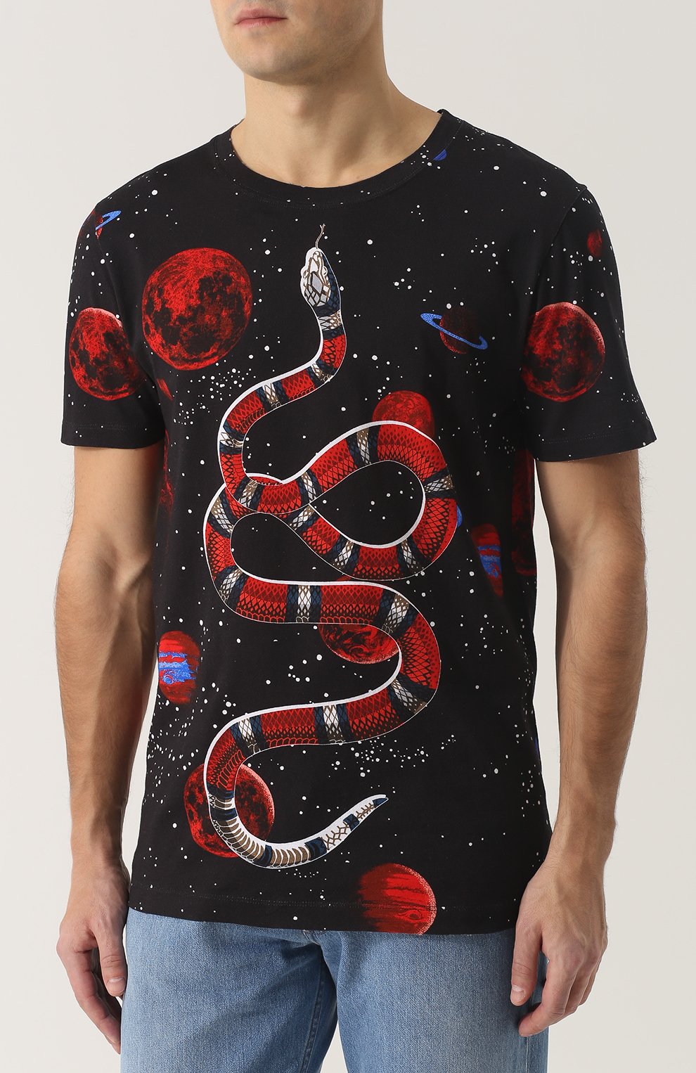 Хлопковая футболка с принтом GUCCI, арт. 457936/X3G51, фото 3