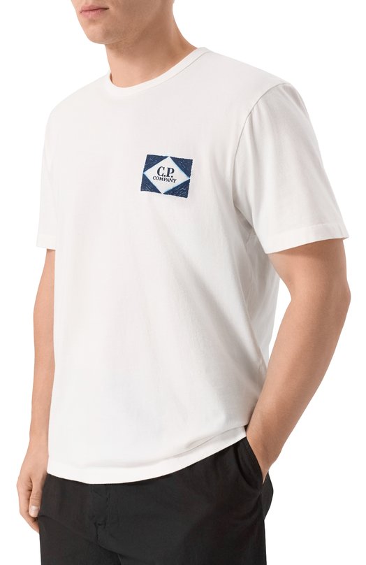 Хлопковая футболка C.P. Company 20CMTS267A/110656W Белый  20CMTS267A/110656W Фото 3