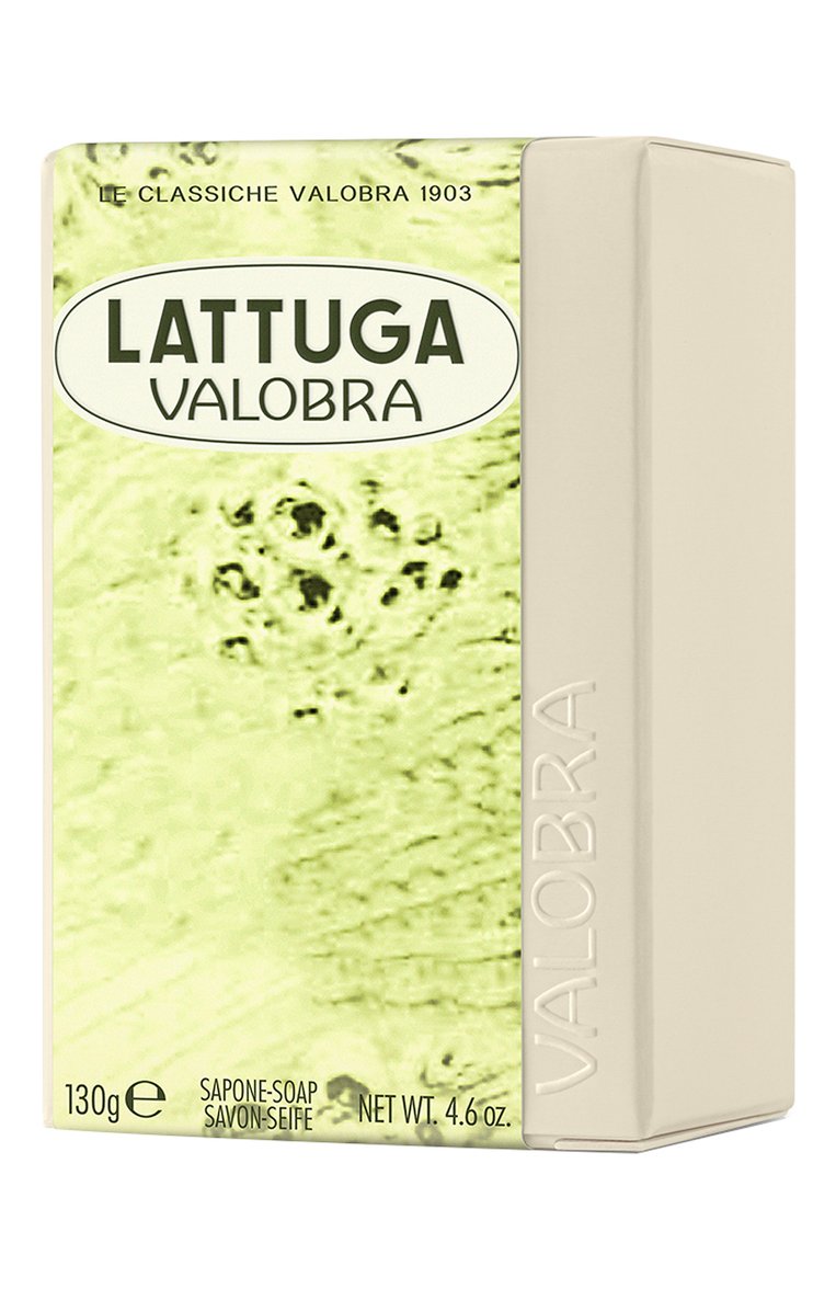 Твердое туалетное мыло lattuga (130g) VALOBRA бесцветного цвета, арт. 403001 | Фото 3 (Нос: Не проставлено; Региональные ограничения белый список (Axapta Mercury): Не проставлено; Назначение: Для тела; Тип продукта: Мыло)