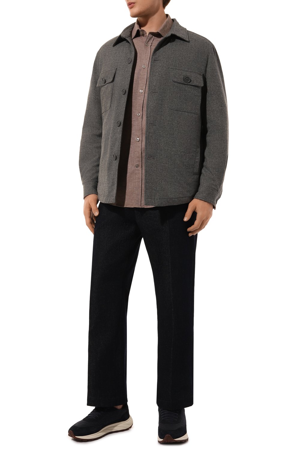 Рубашка из хлопка и льна PAUL&SHARK, арт. 14313102CF, фото 2