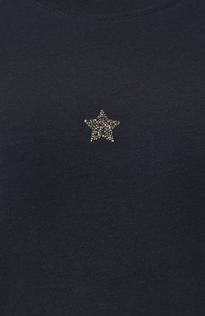 Хлопковая футболка LORENA ANTONIAZZI темно-синего цвета по цене 16900 руб., арт. P2043TS026/9999, фото 5 Хлопковая футболка LORENA ANTONIAZZI, арт. P2043TS026/9999, фото 5