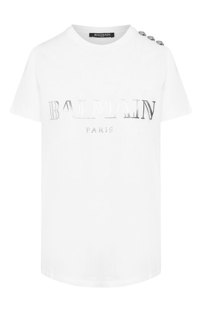 Женская хлопковая футболка BALMAIN, арт. RF21102/I015