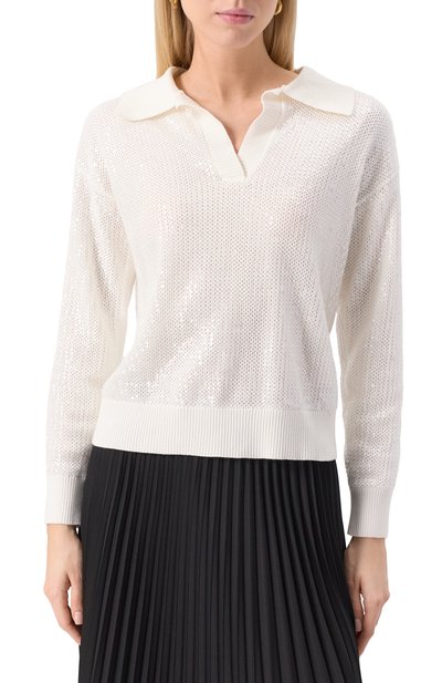 Хлопковый пуловер с отделкой пайетками P.A.R.O.S.H., арт. D540858, фото 3