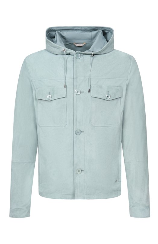 Замшевая куртка-рубашка Stefano Ricci M7J6100150/SUEJS3 Голубой M7J6100150/SUEJS3