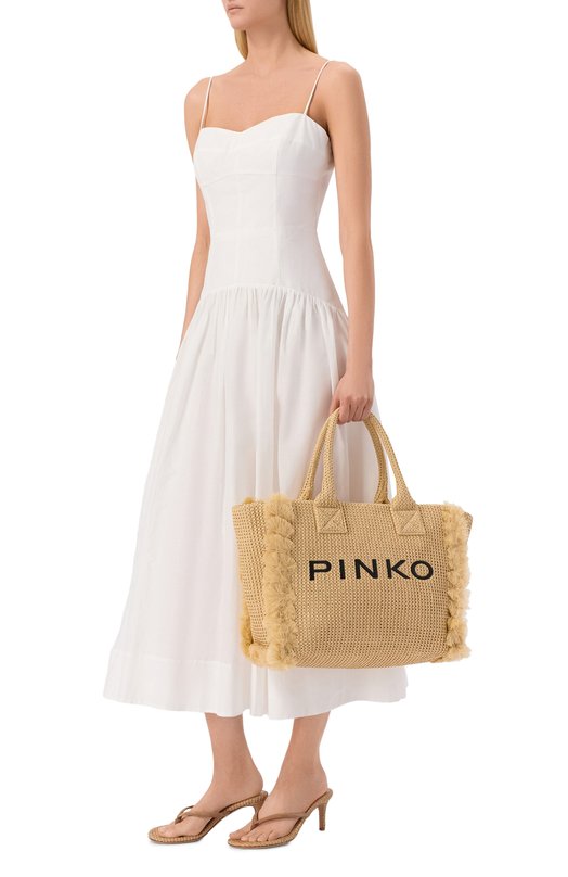 Сумка Beach medium Pinko 106673/A39Y Бежевый  106673/A39Y Фото 3