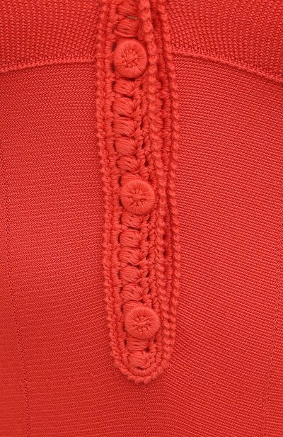 Платье из шелка и хлопка LORO PIANA кораллового цвета по цене 299500 руб., арт. FAL5250, фото 5 Платье из шелка и хлопка LORO PIANA, арт. FAL5250, фото 5