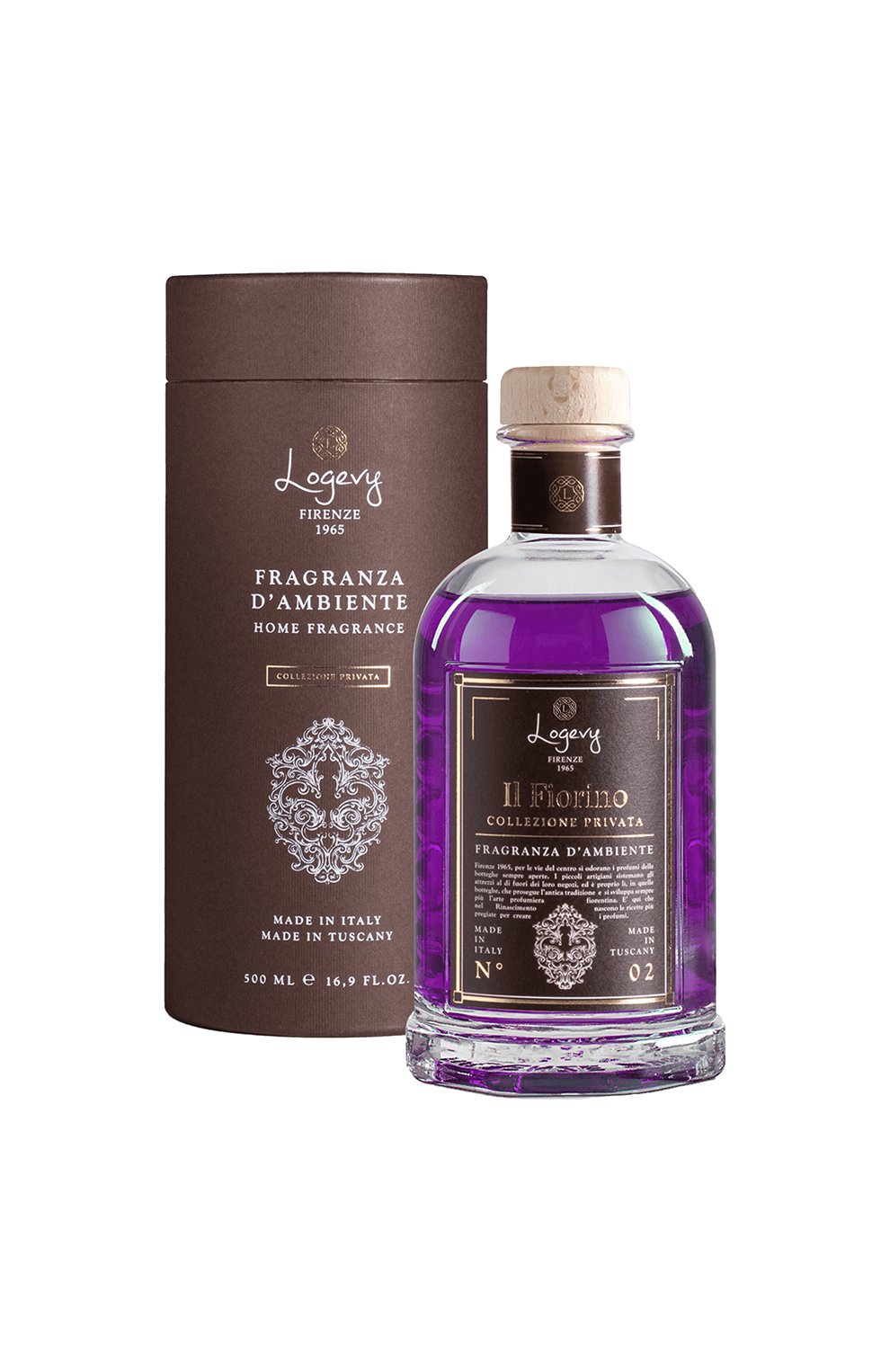 Диффузор с палочками collezione privata il fiorino / "цветок" (500ml) LOGEVY FIRENZE 1965, арт. 8050519373579, фото 3