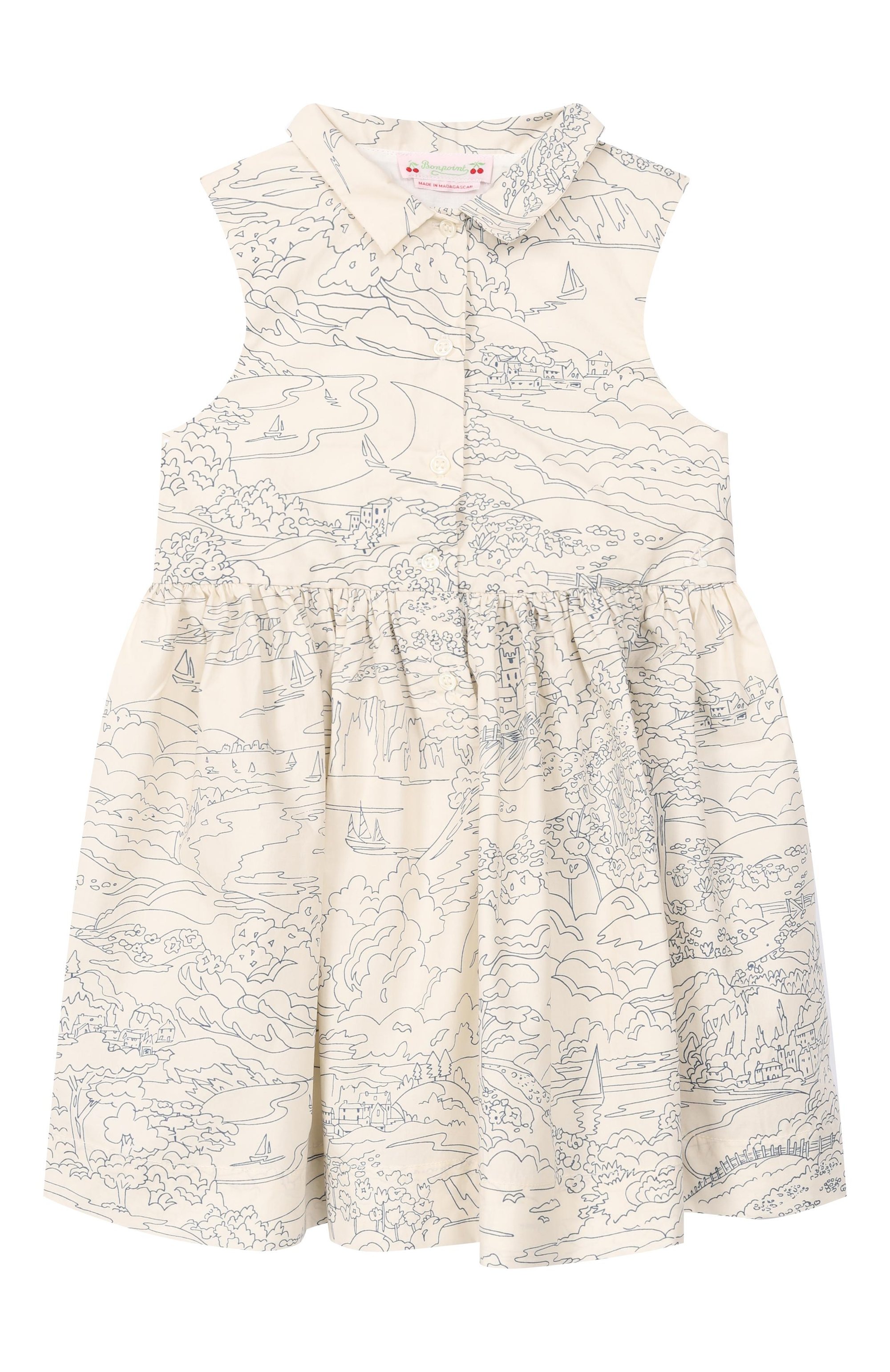 Хлопковое платье BONPOINT, арт. S06GDRW00048/10A-12A, фото 1