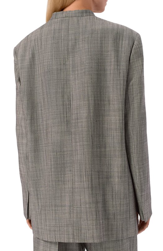 Жакет из шелка и шерсти Jil Sander J02BN0222/J55079 Серый  J02BN0222/J55079 Фото 4