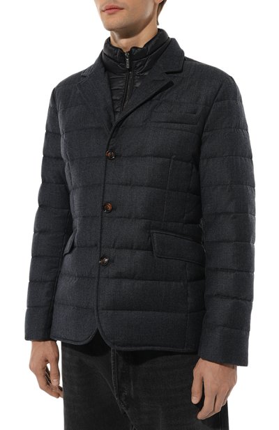 Пуховая куртка nomos-ff MOORER синего цвета по цене 205500 руб., арт. S0M0-FF_SET, фото 3 Пуховая куртка nomos-ff MOORER, арт. S0M0-FF_SET, фото 3