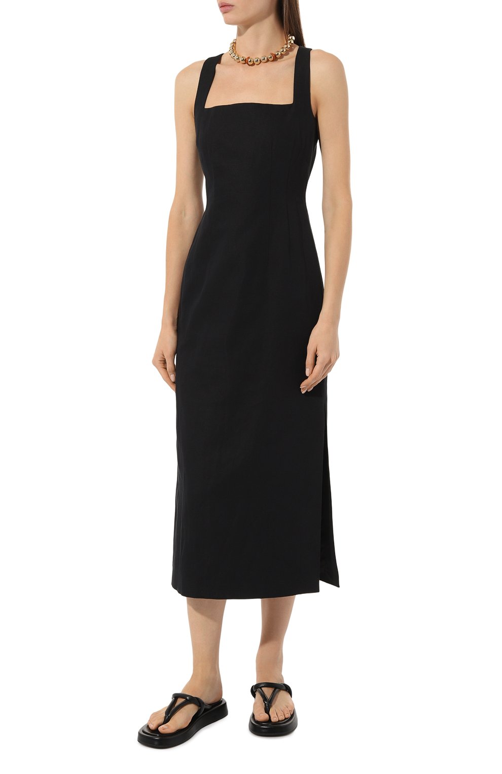 Платье из хлопка и льна DRIES VAN NOTEN, арт. 231-011076-6237, фото 3