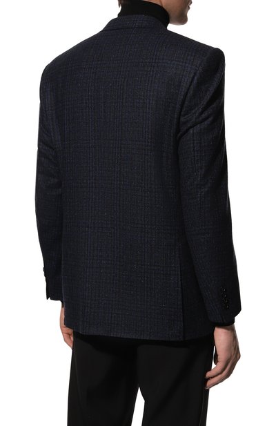 Пиджак из шерсти и шелка CANALI темно-синего цвета по цене 169500 руб., арт. 11288/CF03554, фото 4 Пиджак из шерсти и шелка CANALI, арт. 11288/CF03554, фото 4