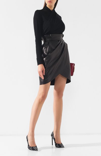 Текстильные туфли logomania на шпильке TOM FORD, арт. W2280S-LBE, фото 2