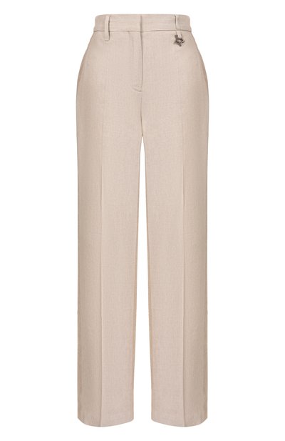 Женские брюки изо льна и вискозы LORENA ANTONIAZZI, арт. P2638PA01M/5154