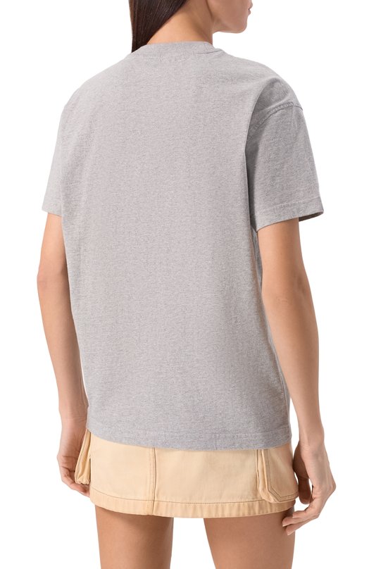 Хлопковая футболка Off-White 0WAA089S25JER007 Серый  0WAA089S25JER007 Фото 4
