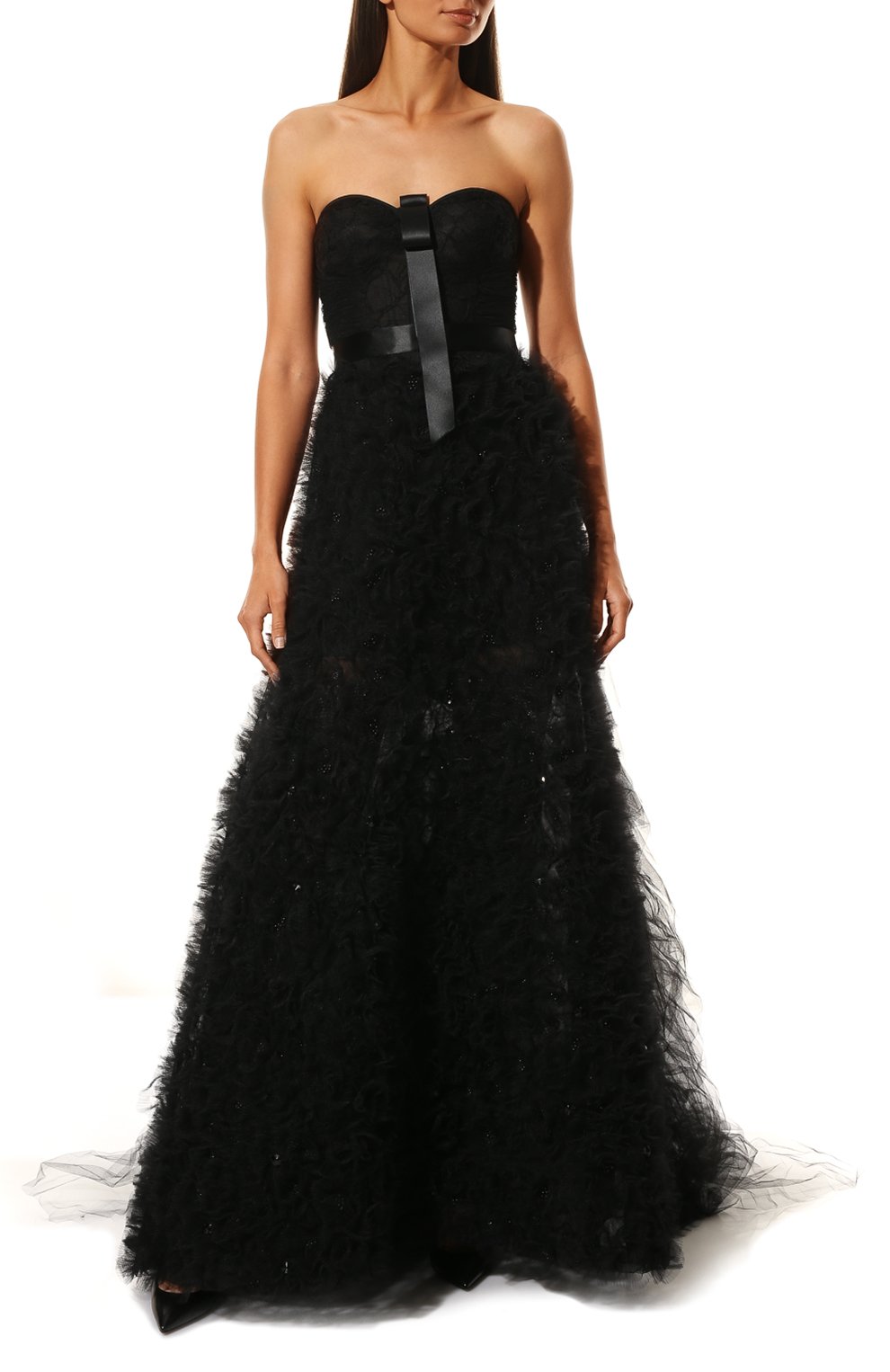 Платье OSCAR DE LA RENTA черного цвета по цене 1430000 руб., арт. S16E096BLK, фото 3 Платье OSCAR DE LA RENTA, арт. S16E096BLK, фото 3