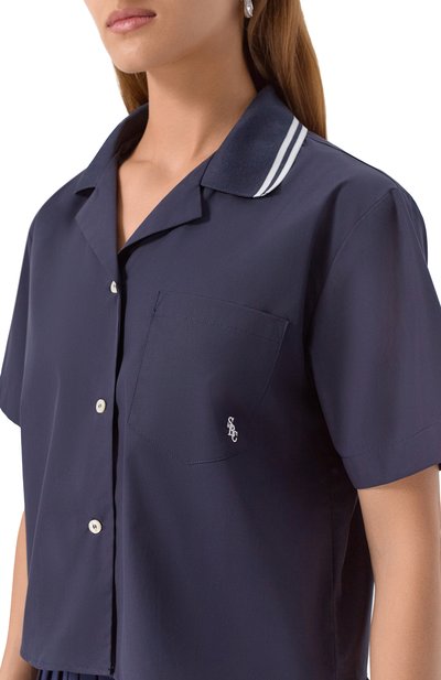 Хлопковая рубашка SPORTY AND RICH, арт. SI023602302BL106, фото 5