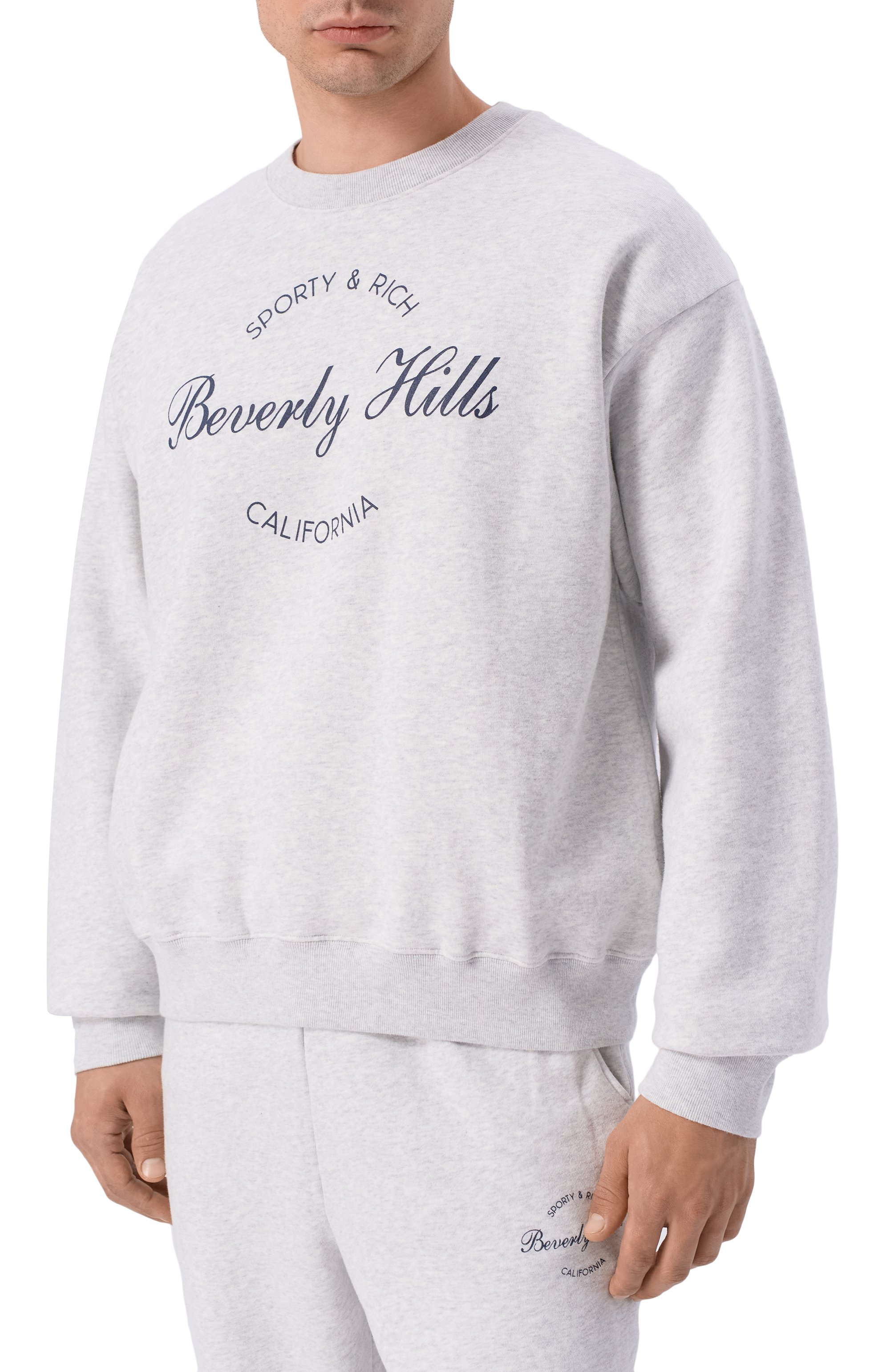 Хлопковый свитшот SPORTY AND RICH, арт. ST09876257GY03, фото 3