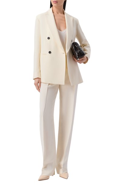 Жакет из вискозы и льна ANTONELLI FIRENZE кремового цвета по цене 106500 руб., арт. M3128Q/935, фото 2 Жакет из вискозы и льна ANTONELLI FIRENZE, арт. M3128Q/935, фото 2