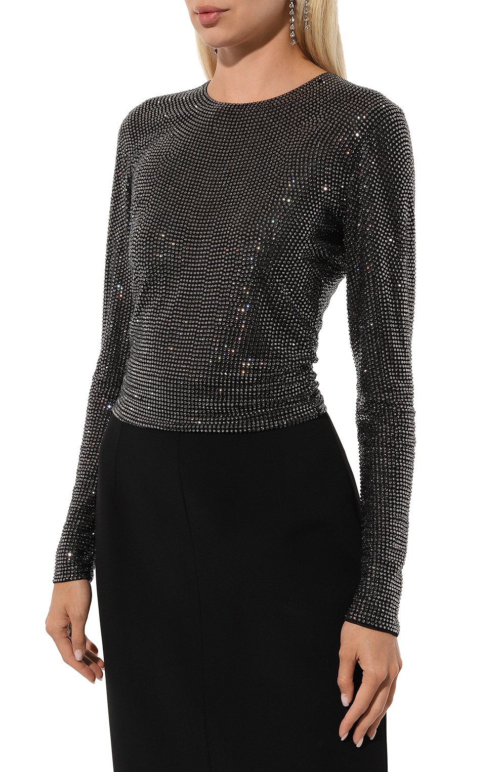 Топ с отделкой стразами GIUSEPPE DI MORABITO, арт. 03PFT0274FC 03212, фото 3