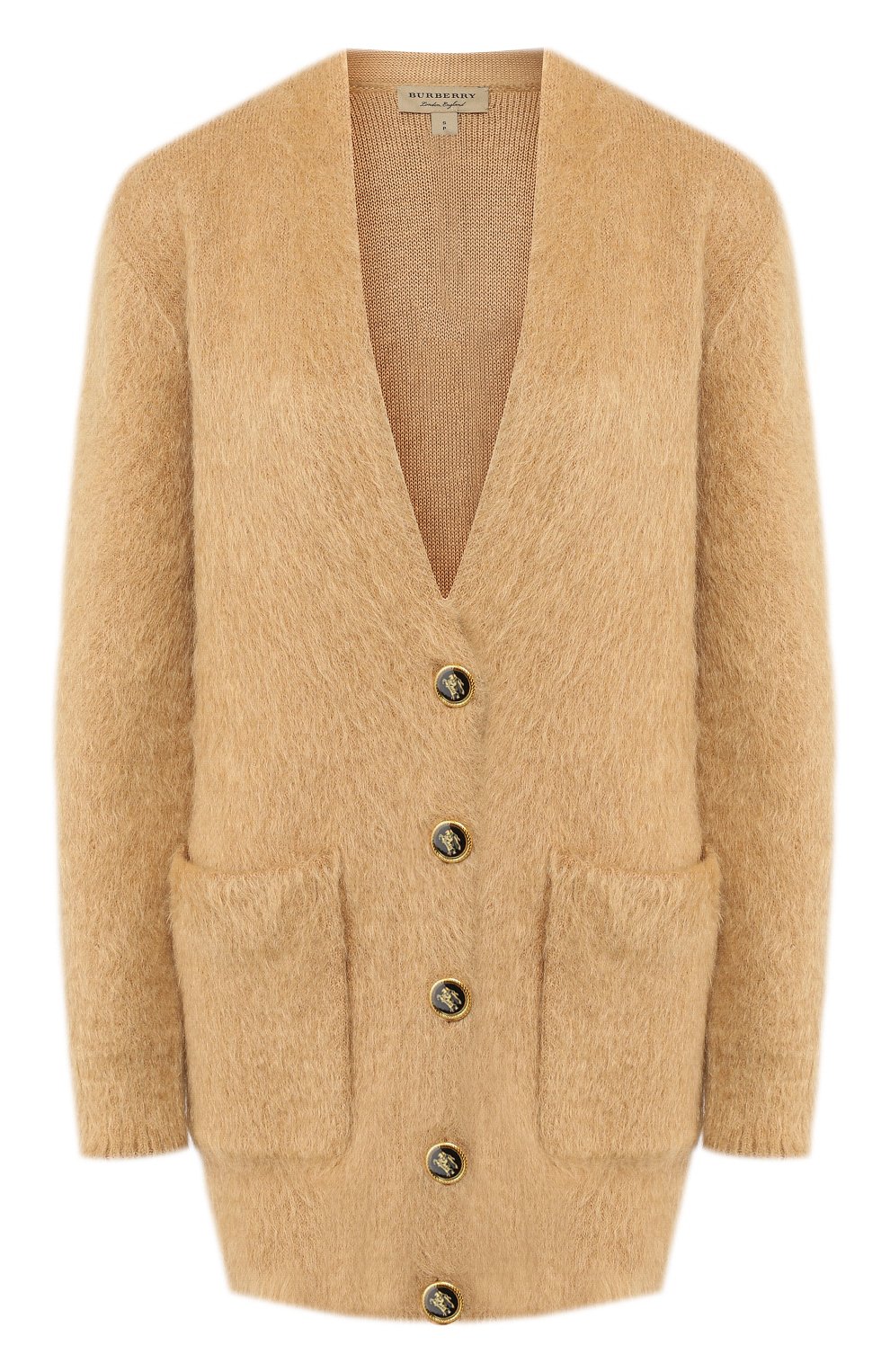 Кардиган с карманами BURBERRY светло-бежевого цвета по цене 170500 руб., арт. 8004756, фото 1 Кардиган с карманами BURBERRY, арт. 8004756, фото 1