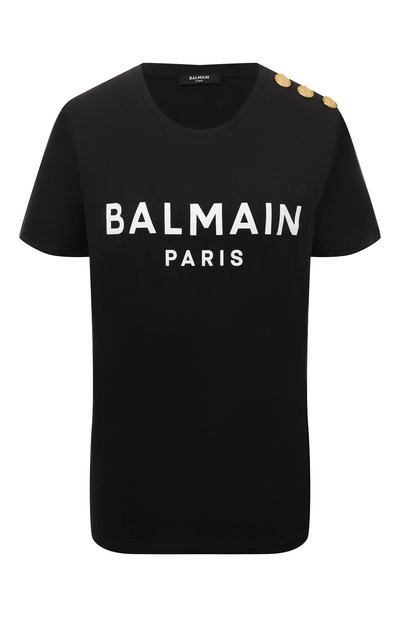 Женская хлопковая футболка BALMAIN, арт. YF0EF005BB02/EAB