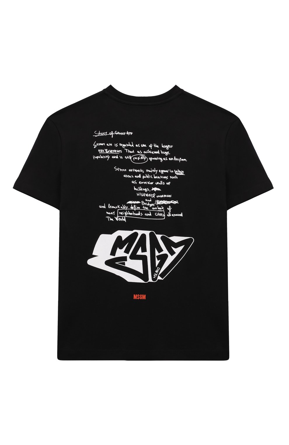 Хлопковая футболка MSGM KIDS, арт. F4MSJBTH198, фото 2