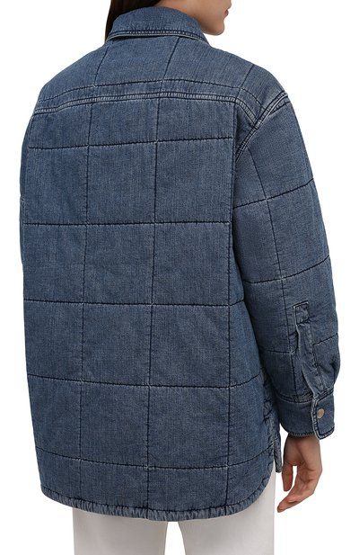 Хлопковая куртка STELLA MCCARTNEY синего цвета по цене 119500 руб., арт. 603988/S0H54, фото 4 Хлопковая куртка STELLA MCCARTNEY, арт. 603988/S0H54, фото 4