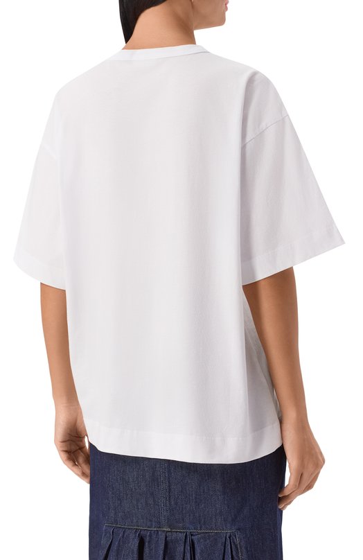 Хлопковая футболка Dries Van Noten 011101-2600-001 Белый  011101-2600-001 Фото 4
