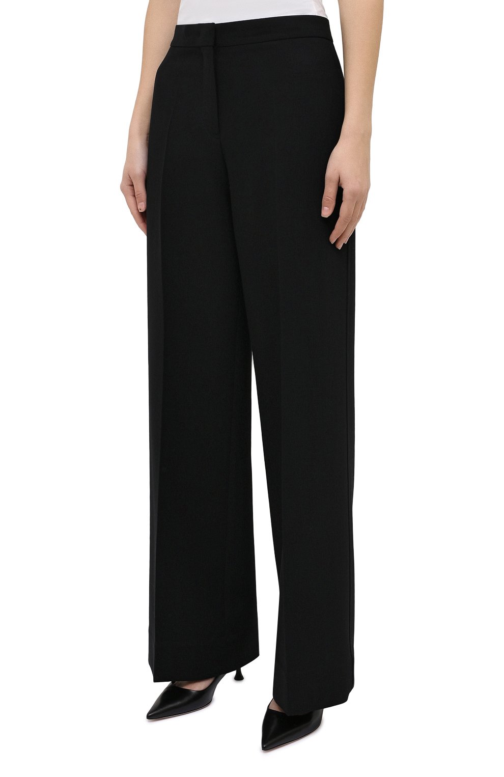 Шерстяные брюки JIL SANDER черного цвета по цене 183000 руб., арт. JSWR306705-WR201100, фото 3 Шерстяные брюки JIL SANDER, арт. JSWR306705-WR201100, фото 3
