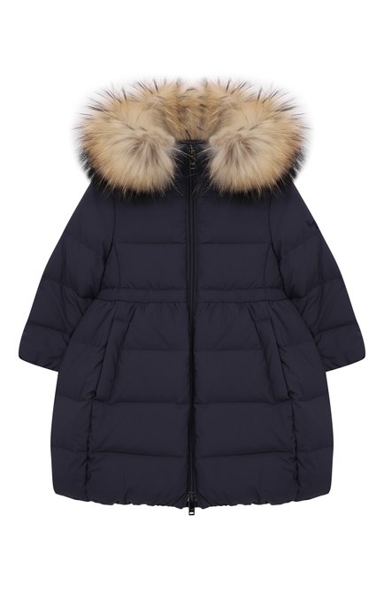 Пуховое пальто с отделкой из енота IL GUFO, арт. A25GGP0005N0108/2-4