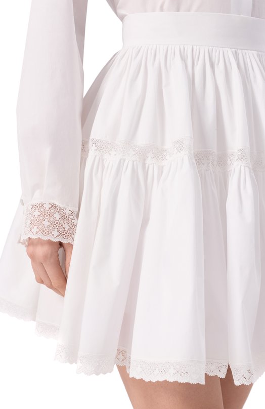 Хлопковая юбка OLOLOL OLSK088/3303.100 Белый  OLSK088/3303.100 Фото 5