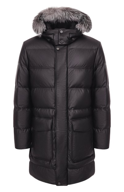 Мужская пуховик с отделкой из песца STEFANO RICCI, арт. MDJ5300430/5901