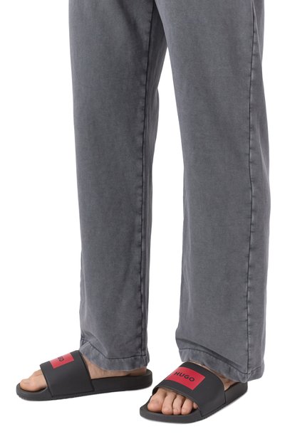 Шлепанцы timein HUGO черного цвета по цене 6735 руб., арт. 50522525, фото 3 Шлепанцы timein HUGO, арт. 50522525, фото 3