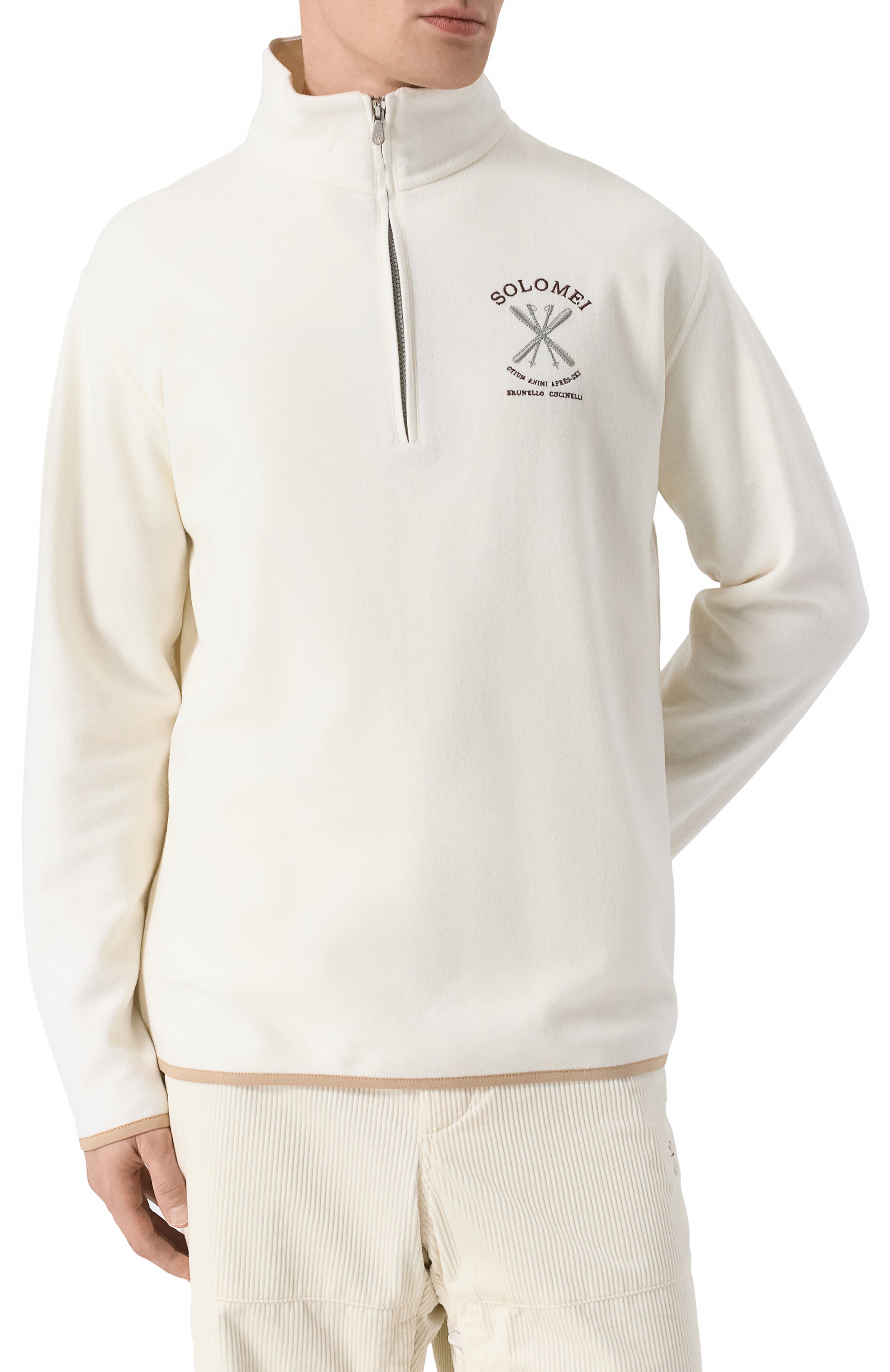 Анорак из кашемира и хлопка BRUNELLO CUCINELLI кремового цвета по цене 270500 руб., арт. MM840KT60, фото 3 Анорак из кашемира и хлопка BRUNELLO CUCINELLI, арт. MM840KT60, фото 3